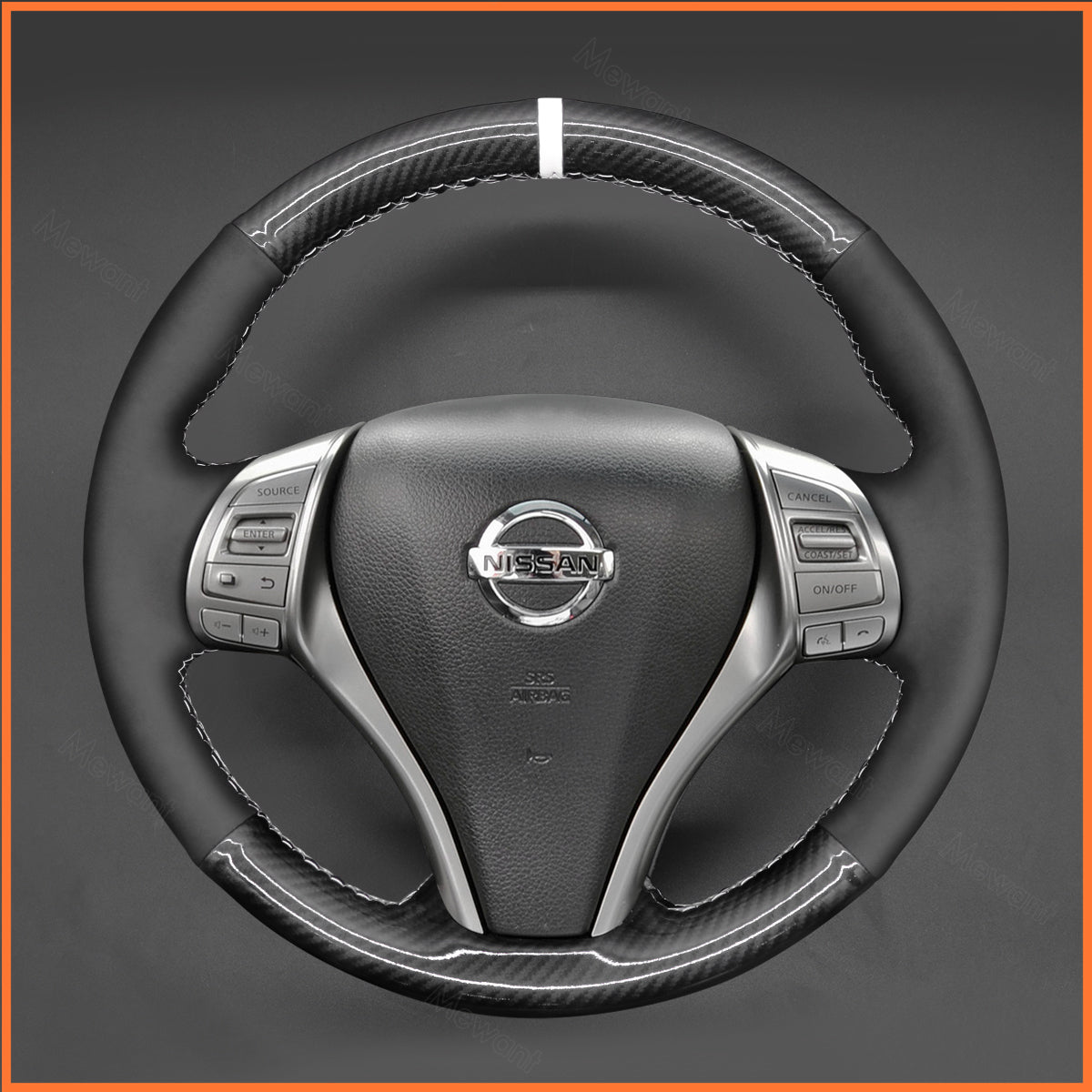 MEWANT Lenkradbezug für Nissan Qashqai X-Trail Teana Altima Sentra Tiida Pulsar 2014-2019