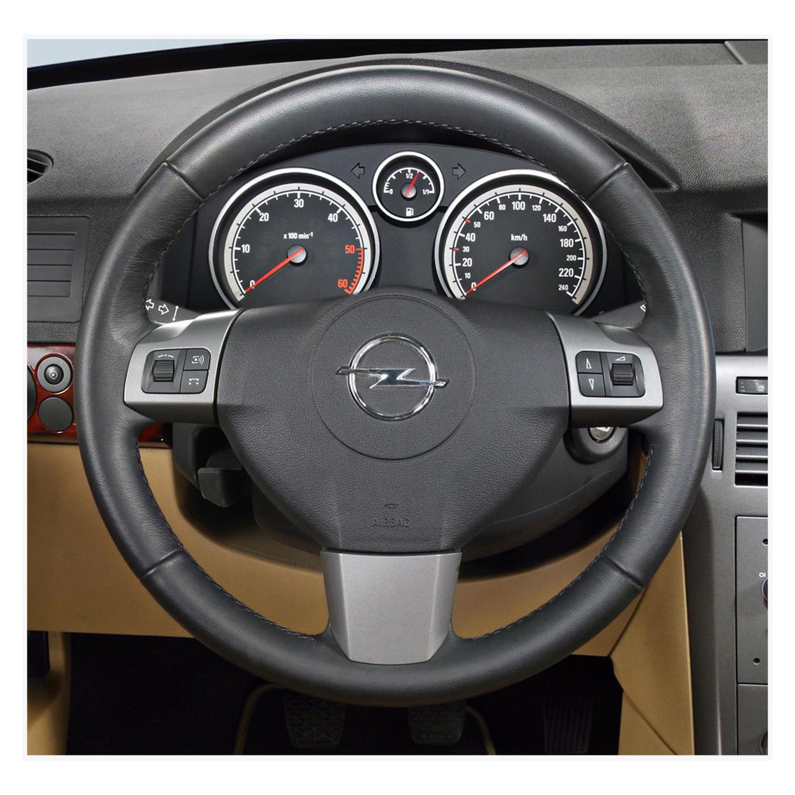 MEWANT steering wheel cover for Opel Astra (H) 2004-2009 / Zaflra (B) 2005-2014 / Signum 2004-2008 / Vectra (C) 2002-2009