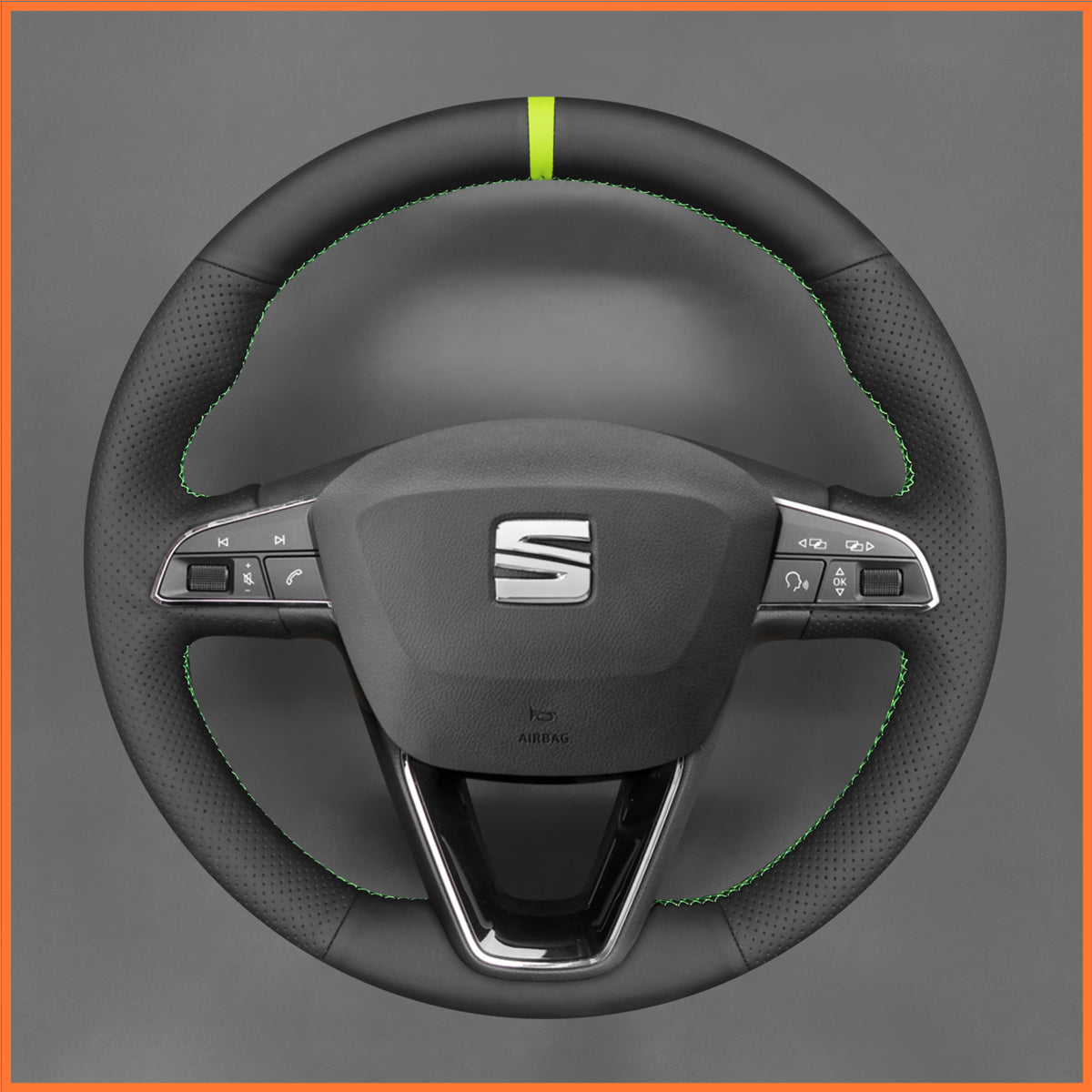 MEWANT Lenkradbezug für SEATLeon 5F 2013-2020 Ibiza 6F 2015-2021 Alhambra 7N Arona Ateca Tarraco Toledo 2014-2019