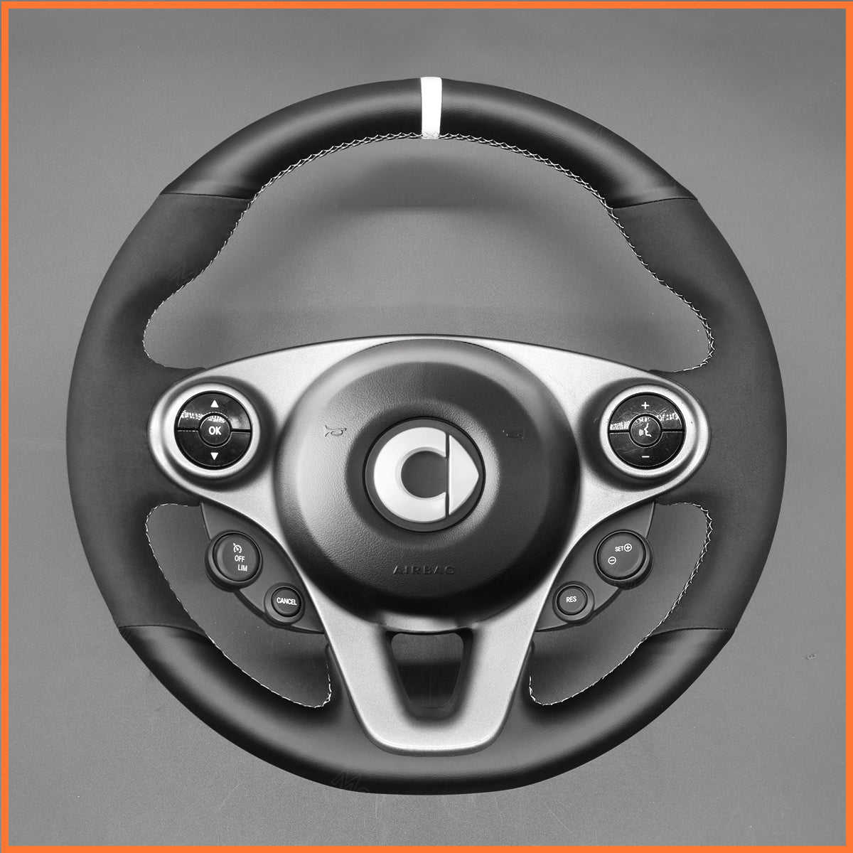 MEWANT Steering Wheel Cover for Smart New Fortwo Forfour 2015-2017