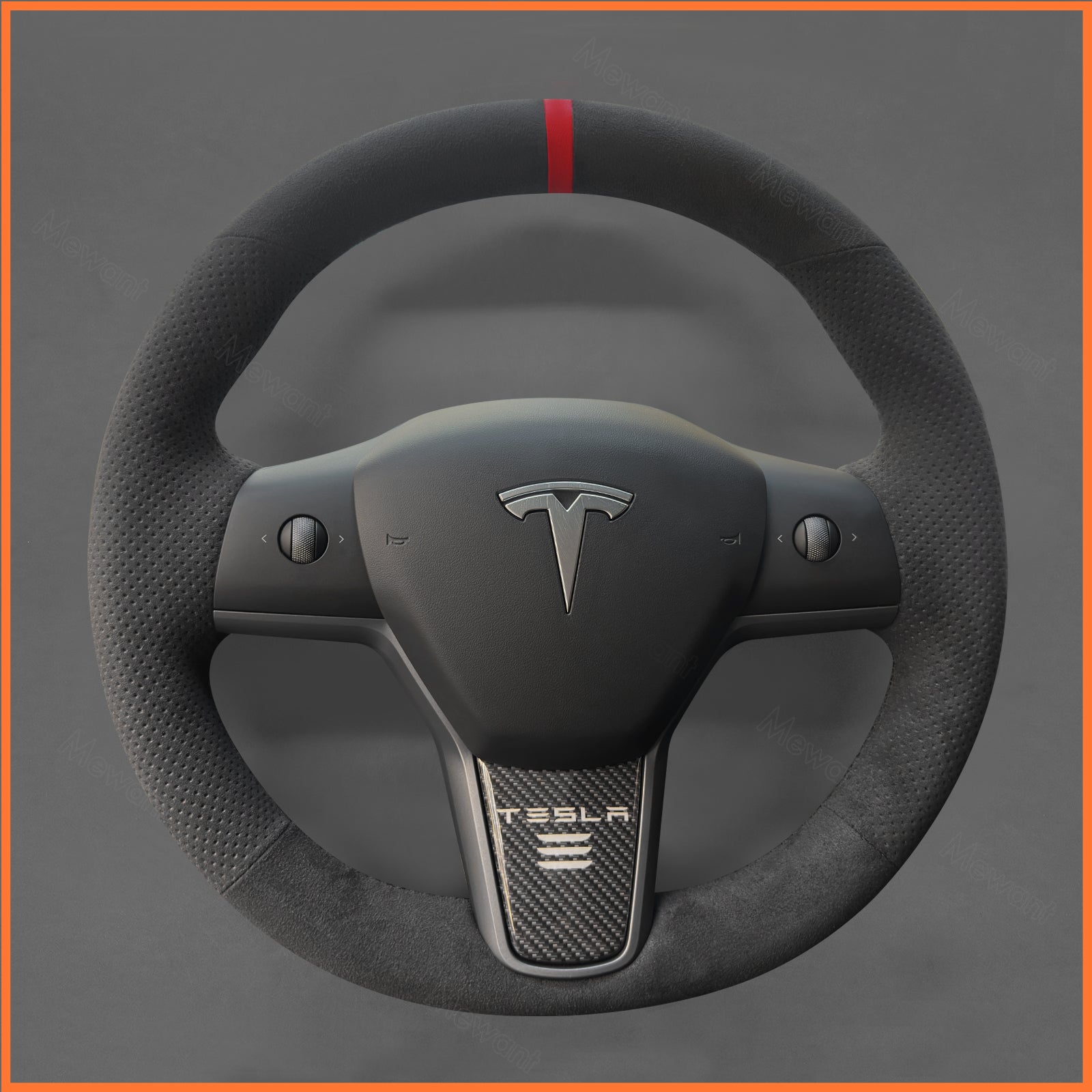 MEWANT Steering Wheel Cover for Tesla Model 3 2019-2023 / Model Y 2021-2023
