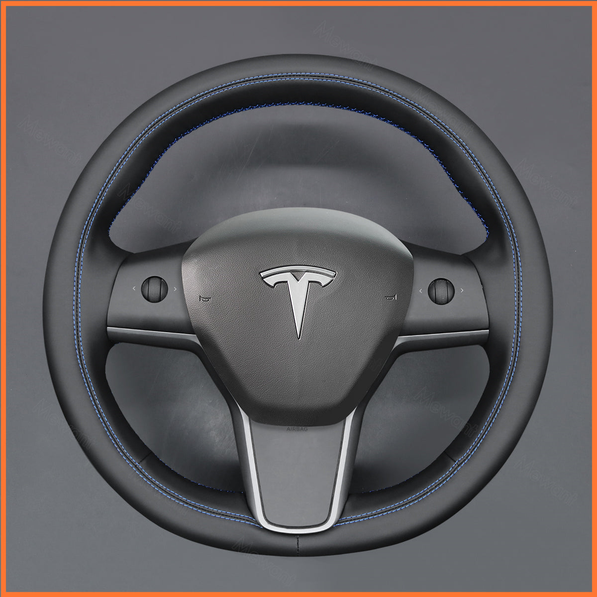 MEWANT Steering Wheel Cover for Tesla Model 3 2019-2023 / Model Y 2021-2023