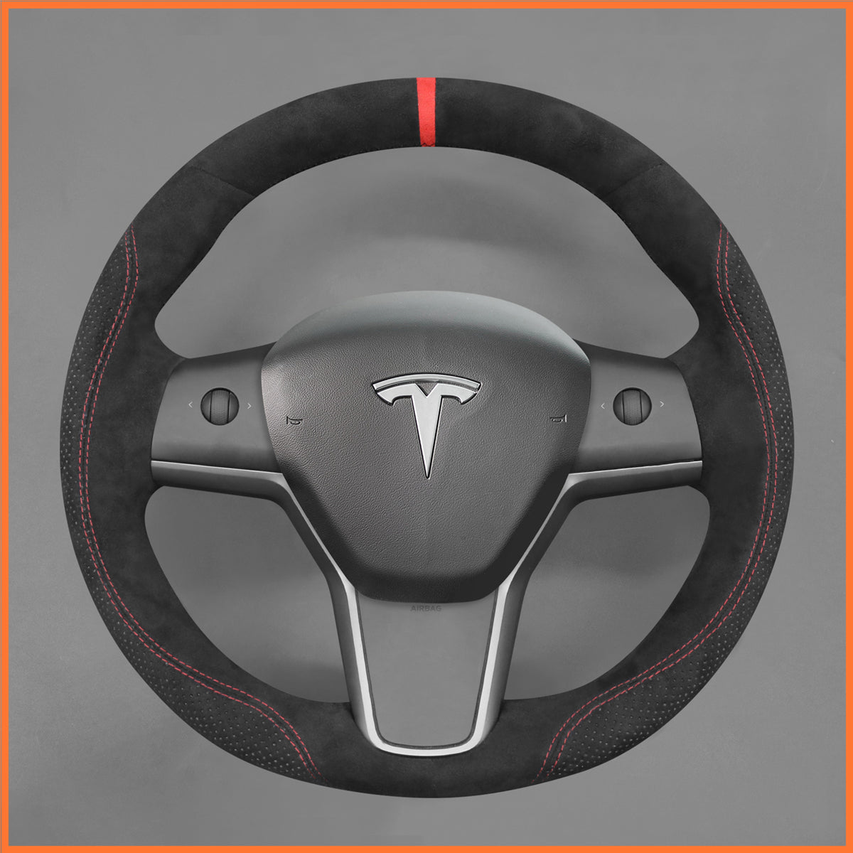 MEWANT Steering Wheel Cover for Tesla Model 3 2019-2023 / Model Y 2021-2023