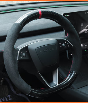 MEWANT Steering Wheel Cover for Tesla Model S 2022-2023 / Model X 2022-2023