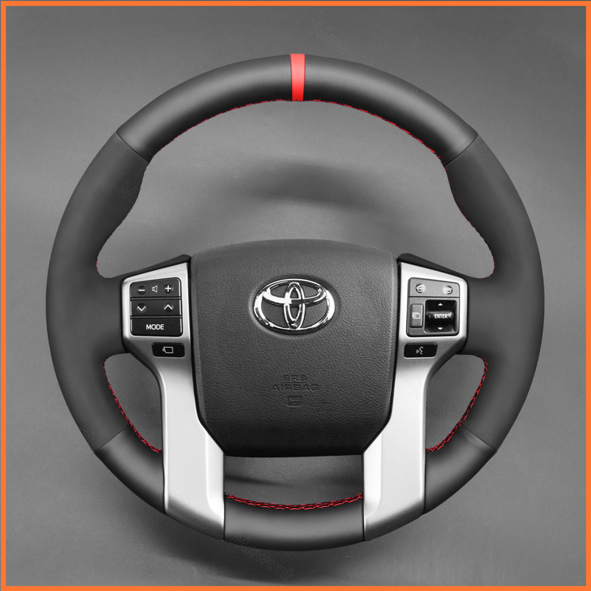 MEWANT Steering Wheel Cover for Toyota 4-Runner 2015-2022 / Land Cruiser 150 Series (J150) 2010-2017 / Sequoia 2014-2020 / Tacoma 2019-2024 / Tundra 2014-2022