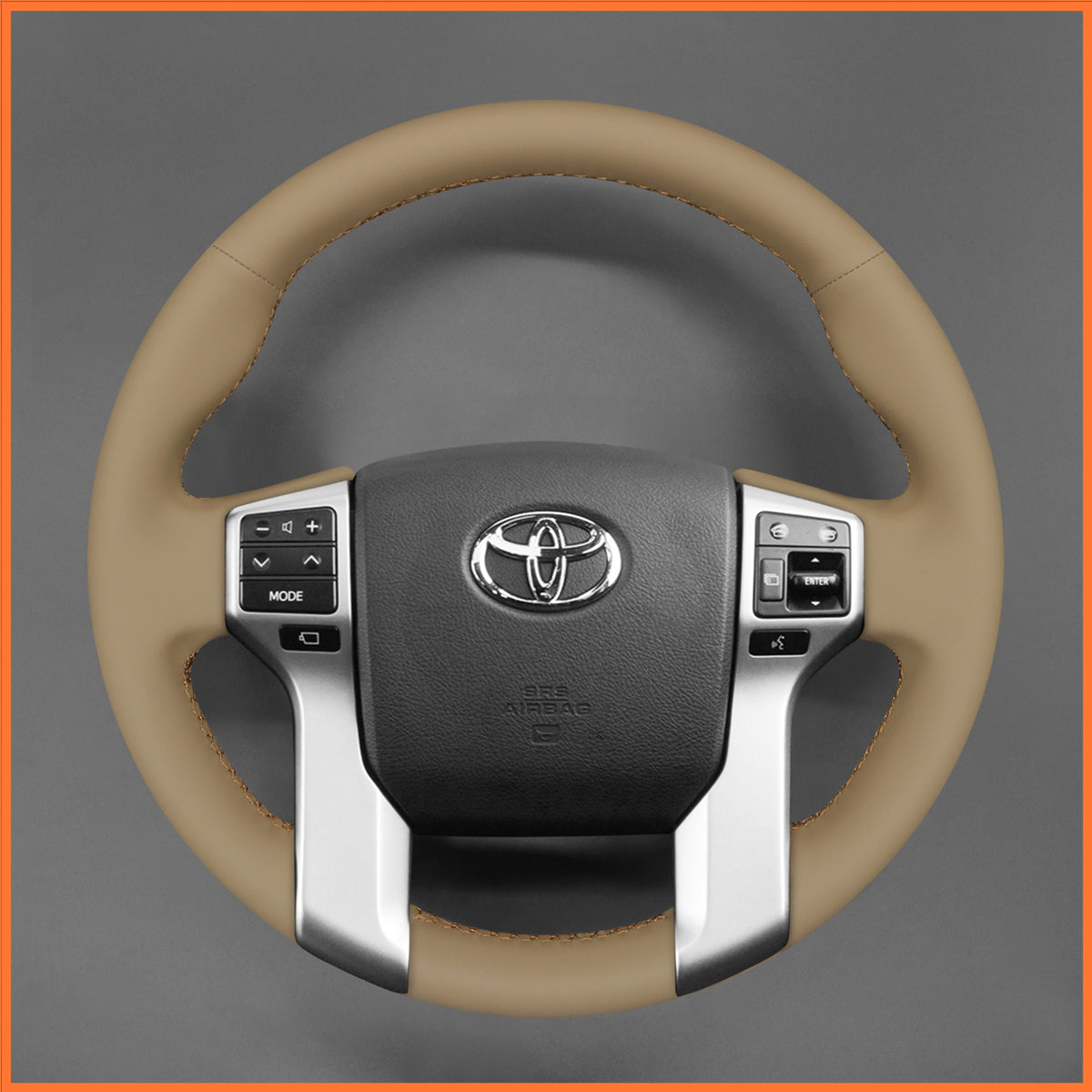 MEWANT Steering Wheel Cover for Toyota 4-Runner Land Cruiser 150 Series (J150) Sequoia Tacoma Tundra 2014-2022
