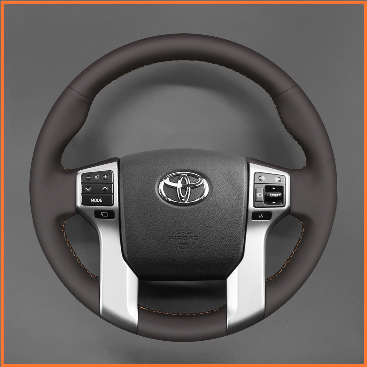 MEWANT Steering Wheel Cover for Toyota 4-Runner Land Cruiser 150 Series (J150) Sequoia Tacoma Tundra 2014-2022