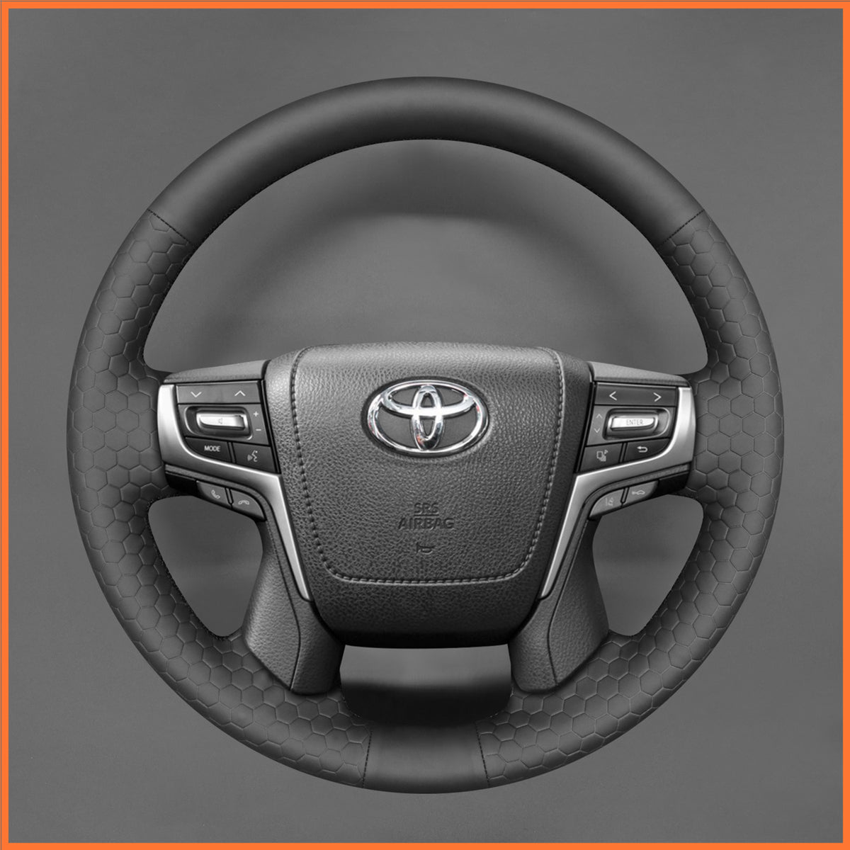 MEWANT Steering Wheel Cover for Toyota Land Cruiser 200 Series J200 Land Cruiser 150 Series J150 2017-2024