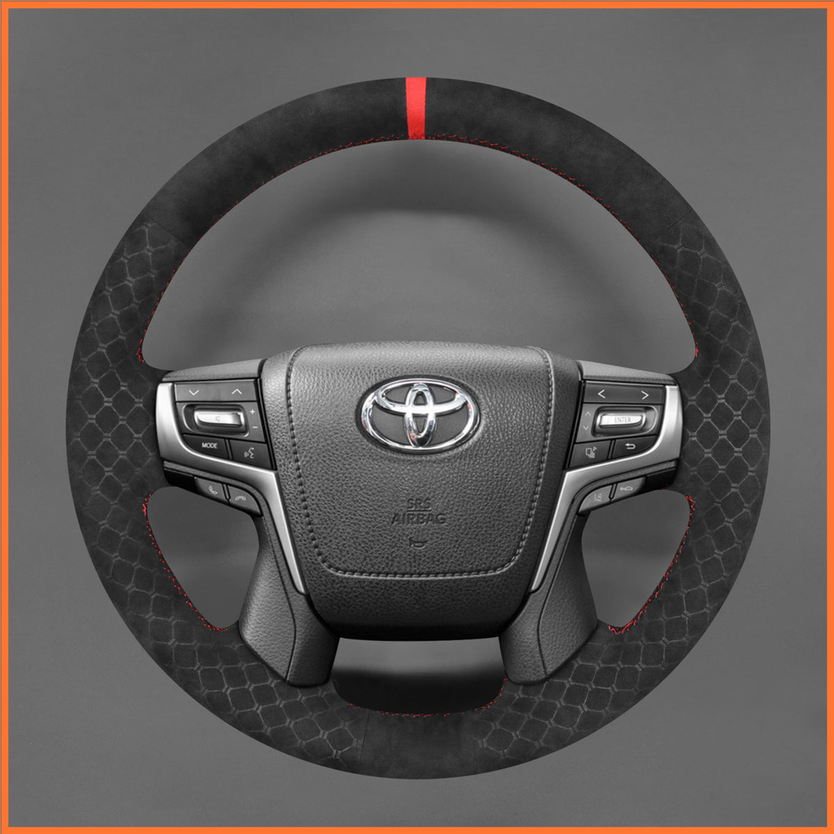 MEWANT Steering Wheel Cover for Toyota Land Cruiser 200 Series J200 Land Cruiser 150 Series J150 2017-2024