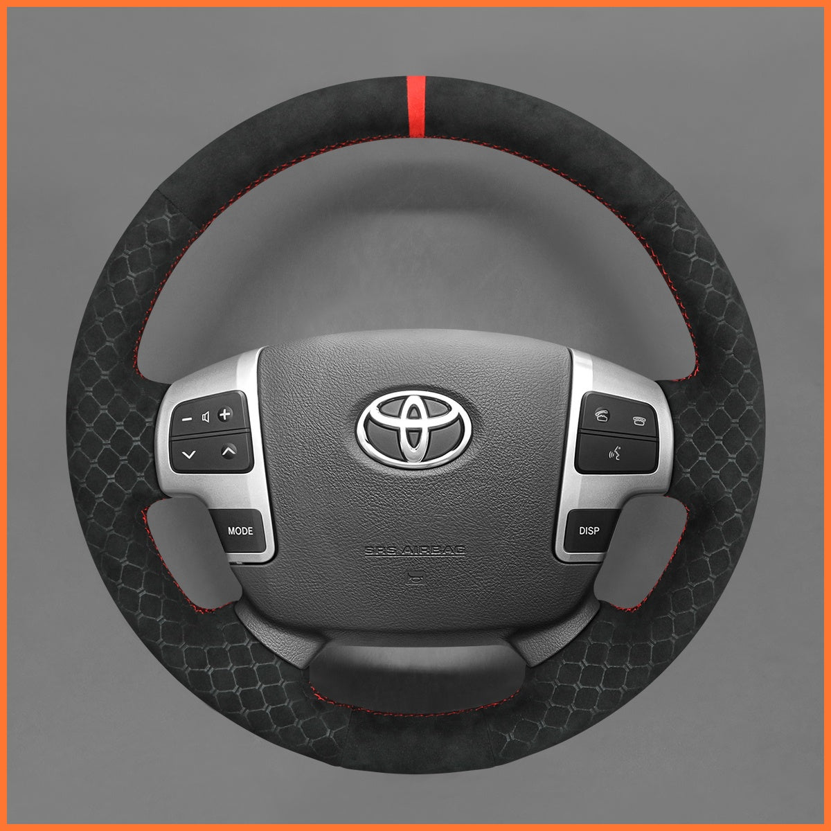 MEWANT Steering Wheel Cover for Toyota Land Cruiser 200 Series Land Cruiser 70 Series Tundra Sequoia HiAce 2014-2018