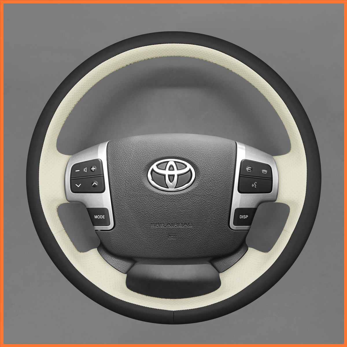 MEWANT Steering Wheel Cover for Toyota Land Cruiser 200 Series Land Cruiser 70 Series Tundra Sequoia HiAce 2014-2018