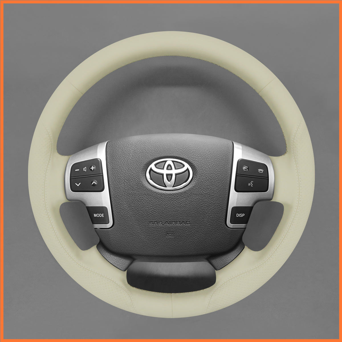 MEWANT Steering Wheel Cover for Toyota Land Cruiser 200 Series Land Cruiser 70 Series Tundra Sequoia HiAce 2014-2018