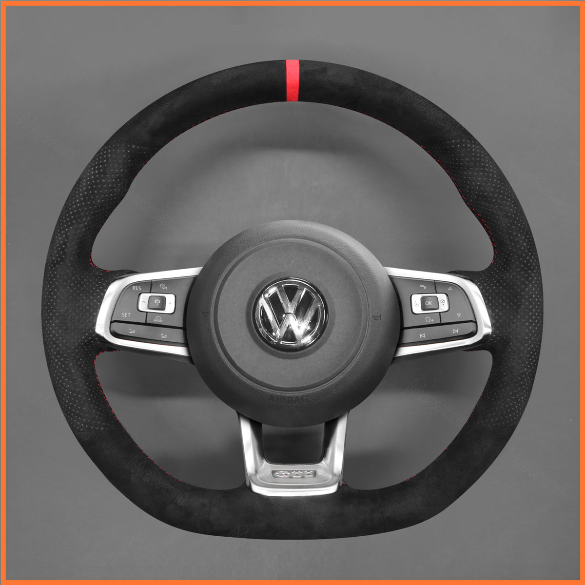 MEWANT Steering Wheel Cover for Volkswagen VW Golf Jetta Polo Scirocco Arteon Passat Tiguan T-Roc