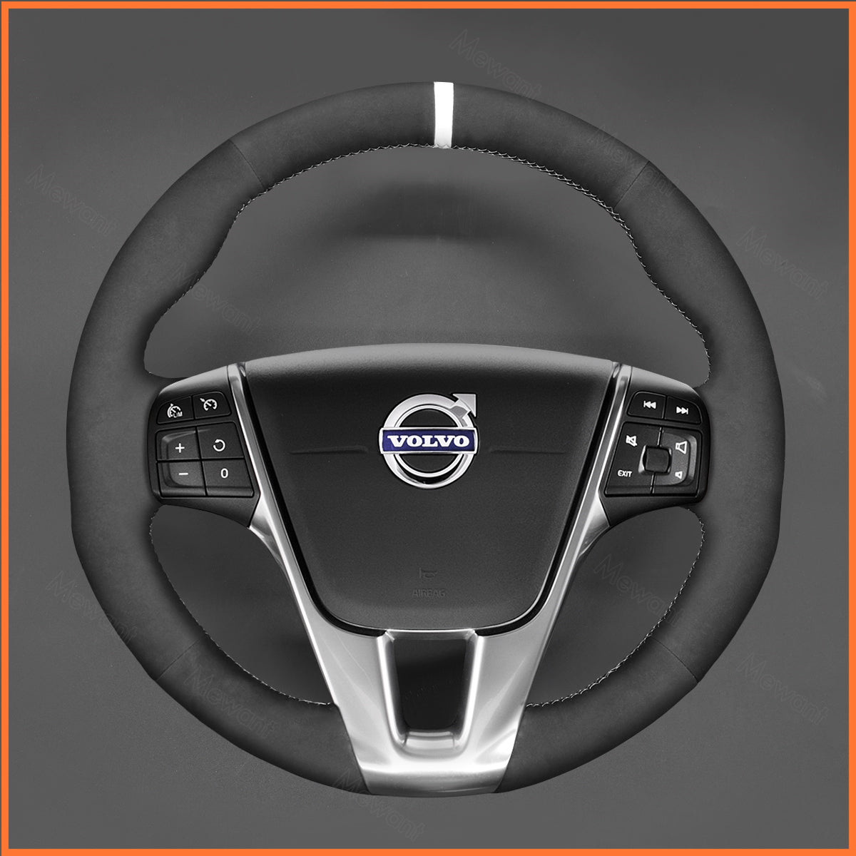 MEWANT Lenkradbezug für Volvo S60 / V40 / V60 / V70  / XC60 / S80 / XC70 2014-2016