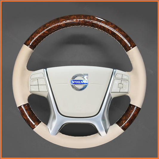 MEWANT Lenkradbezug für Volvo S80 2010-2015 / XC60 2010-2013 / XC70 2009-2013