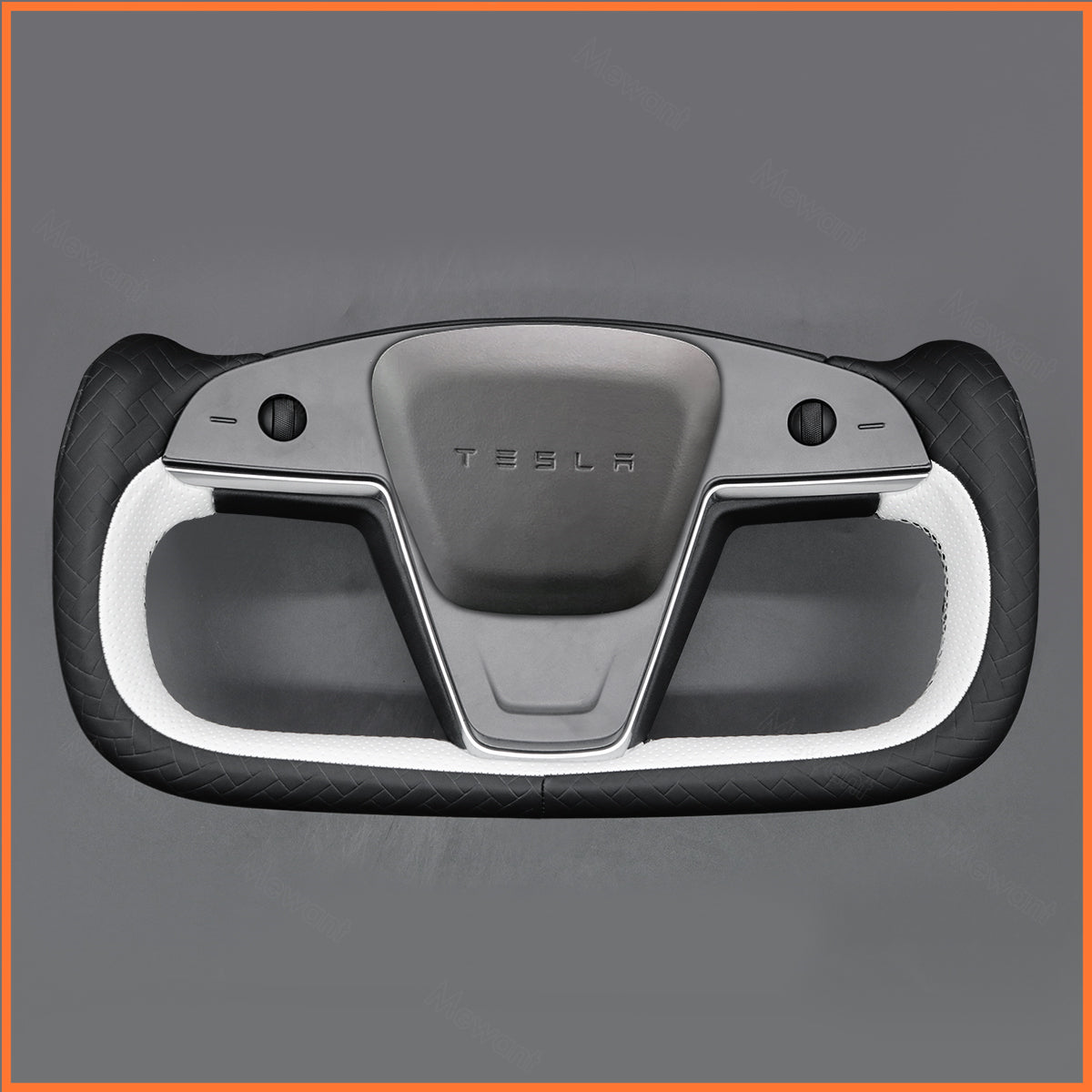 Tesla Model S oder Model X Yoke Lenkrad vor der Montage des Bezugs