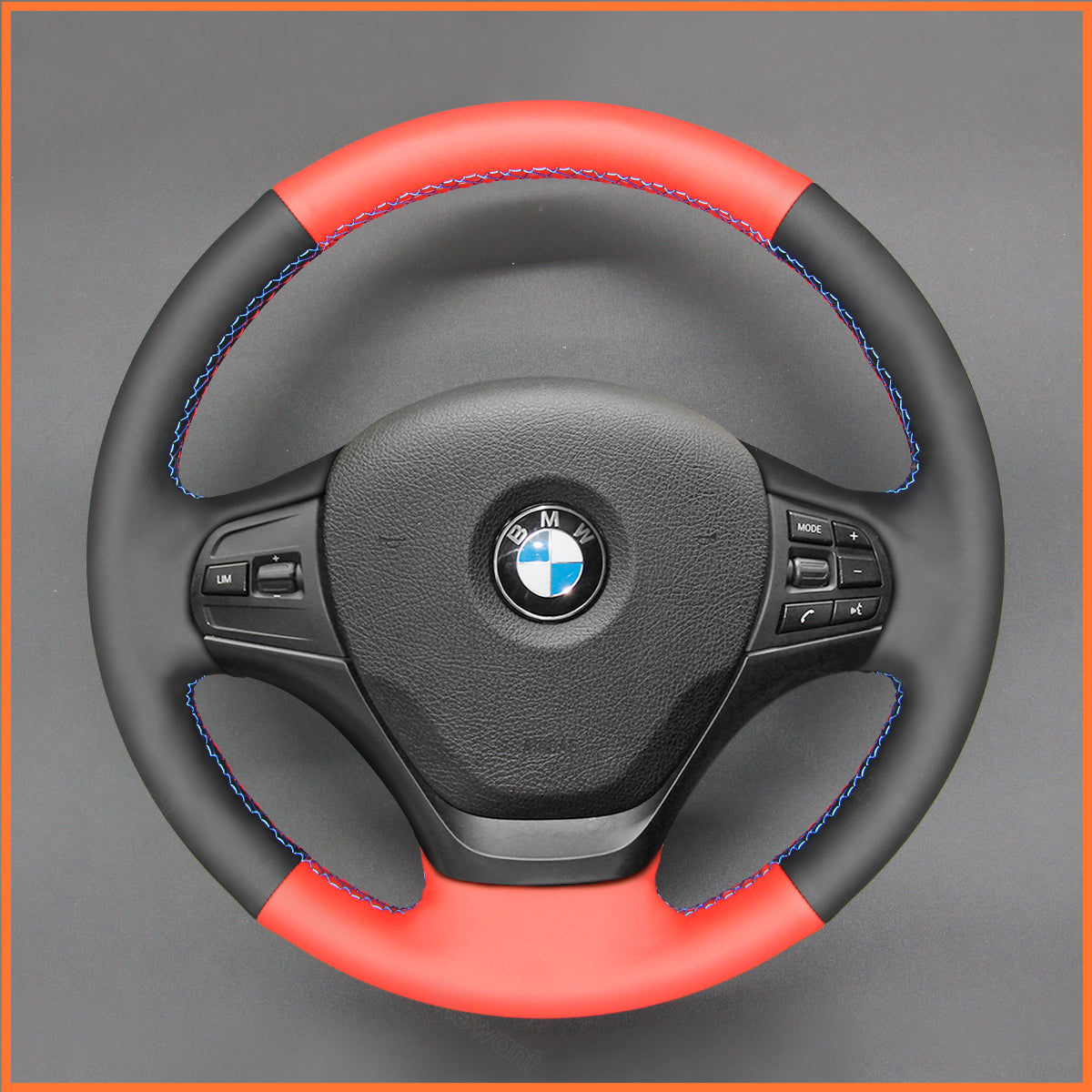 MEWANT steering wheel cover for BMW 1 Series F20 F21 2011-2019 / 2 Series F22 (Coupe) F23 2014-2020 / 3 Series F30 (Sedan) F31 2012-2019