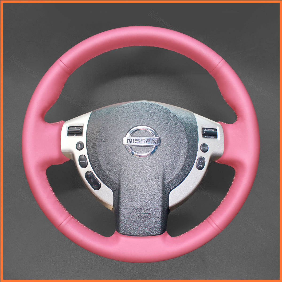 MEWANT steering wheel cover for Nissan Qashqai 2007-2013 / Qashqai+2 2008-2014 /