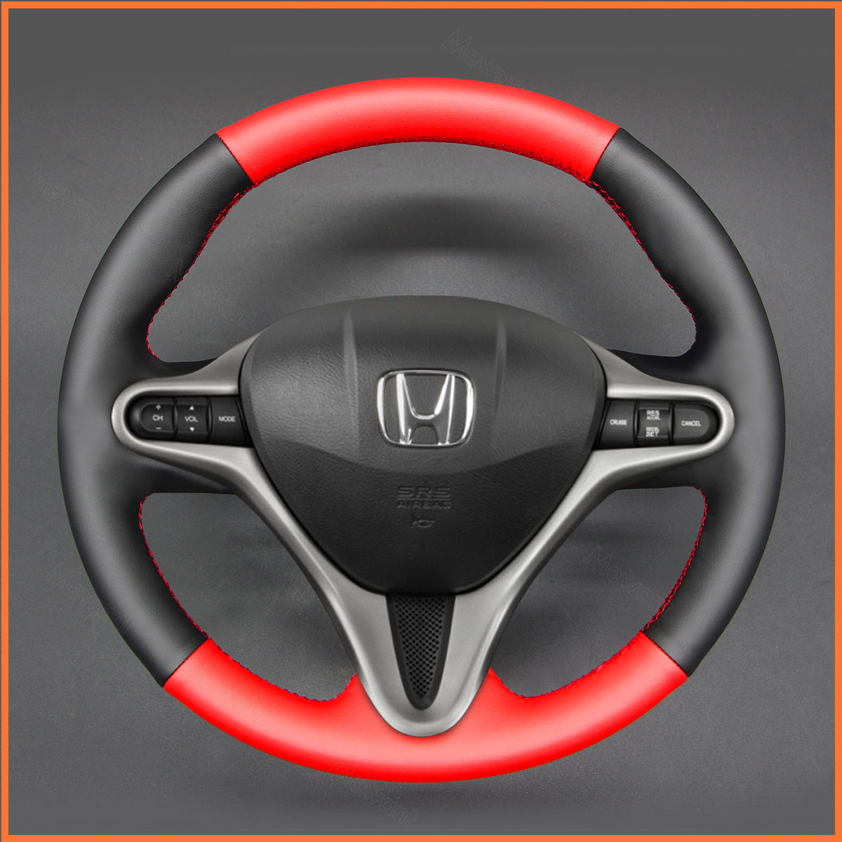 MEWANT Steering Wheel Cover for Honda Civic 8 2006-2011 / Civic Type R 2006-2011