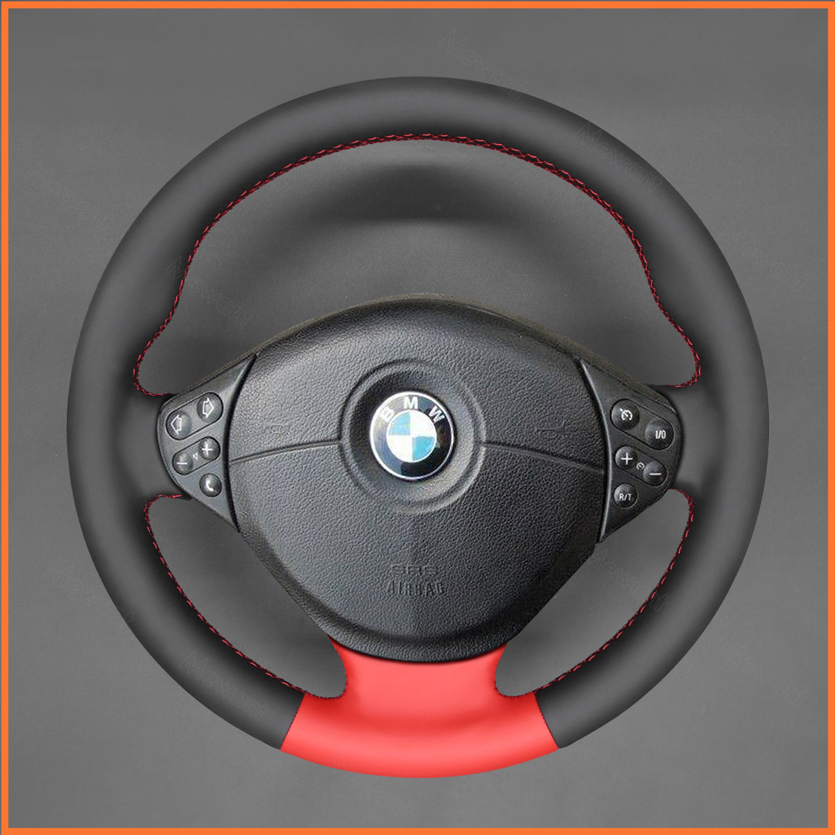 MEWANT steering wheel cover for BMW 3 Series E36/5 1996-2000 / 5 Series E39 7 Series E38 8 Series E31 / Z3 E36/7 1998-2002 / M3 E36 M5 E39 1998-2000