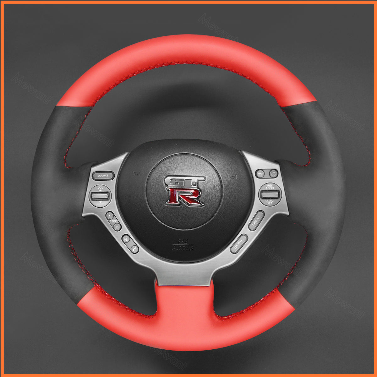 MEWANT Steering Wheel Cover for Nissan GTR GT-R (Nismo) 2008-2016