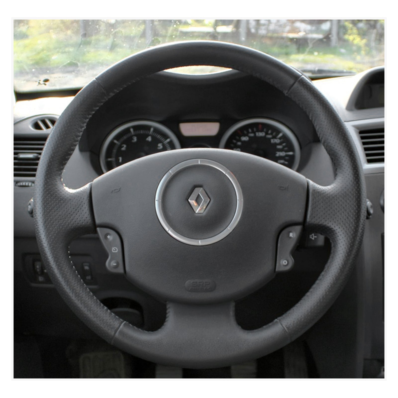 MEWANT steering wheel cover for Renault Megane 2 2002-2009 / Scenic 2 (Grand Scenic) 2003-2009 / Kangoo 2 2008-2013