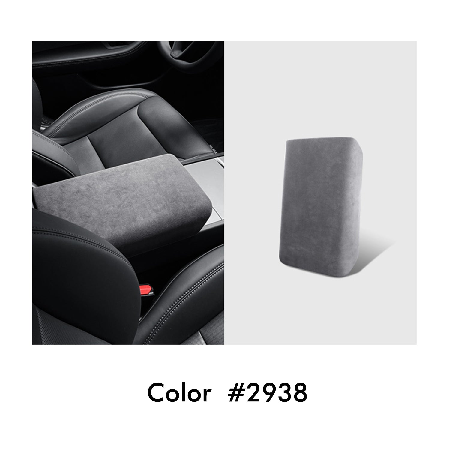 MEWANT Mittelarmlehne Armlehne Konsole Mittelkonsole aus Alcantara für Tesla Model 3 Highland 2024