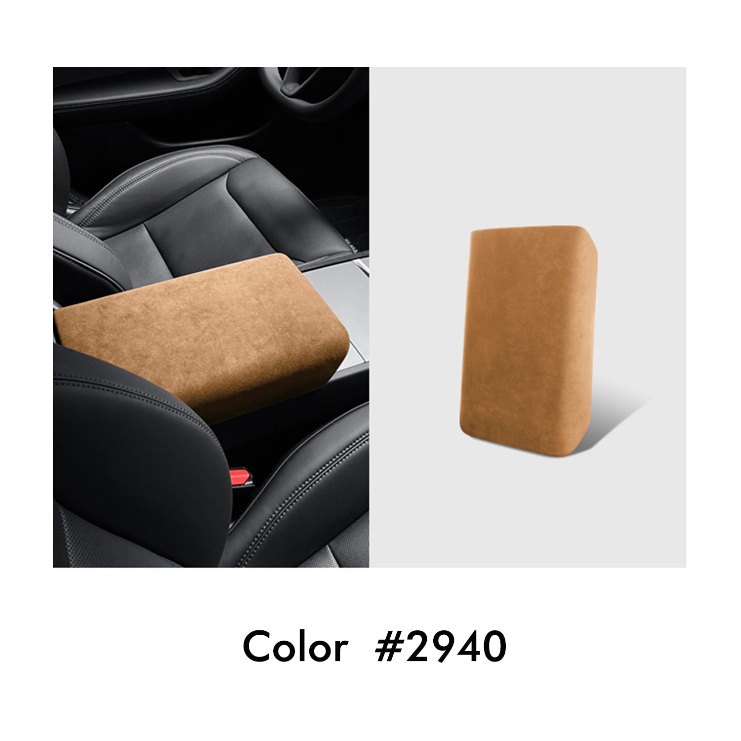 MEWANT Mittelarmlehne Armlehne Konsole Mittelkonsole aus Alcantara für Tesla Model 3 Highland 2024