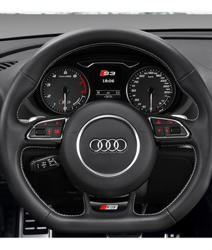 MEWANT steering wheel cover for Audi A5 A7 2012-2018 / RS 5 RS 7 2014-2018 / S3 S4 S5 S6 S7 2013-2018 / SQ5 2014-2017