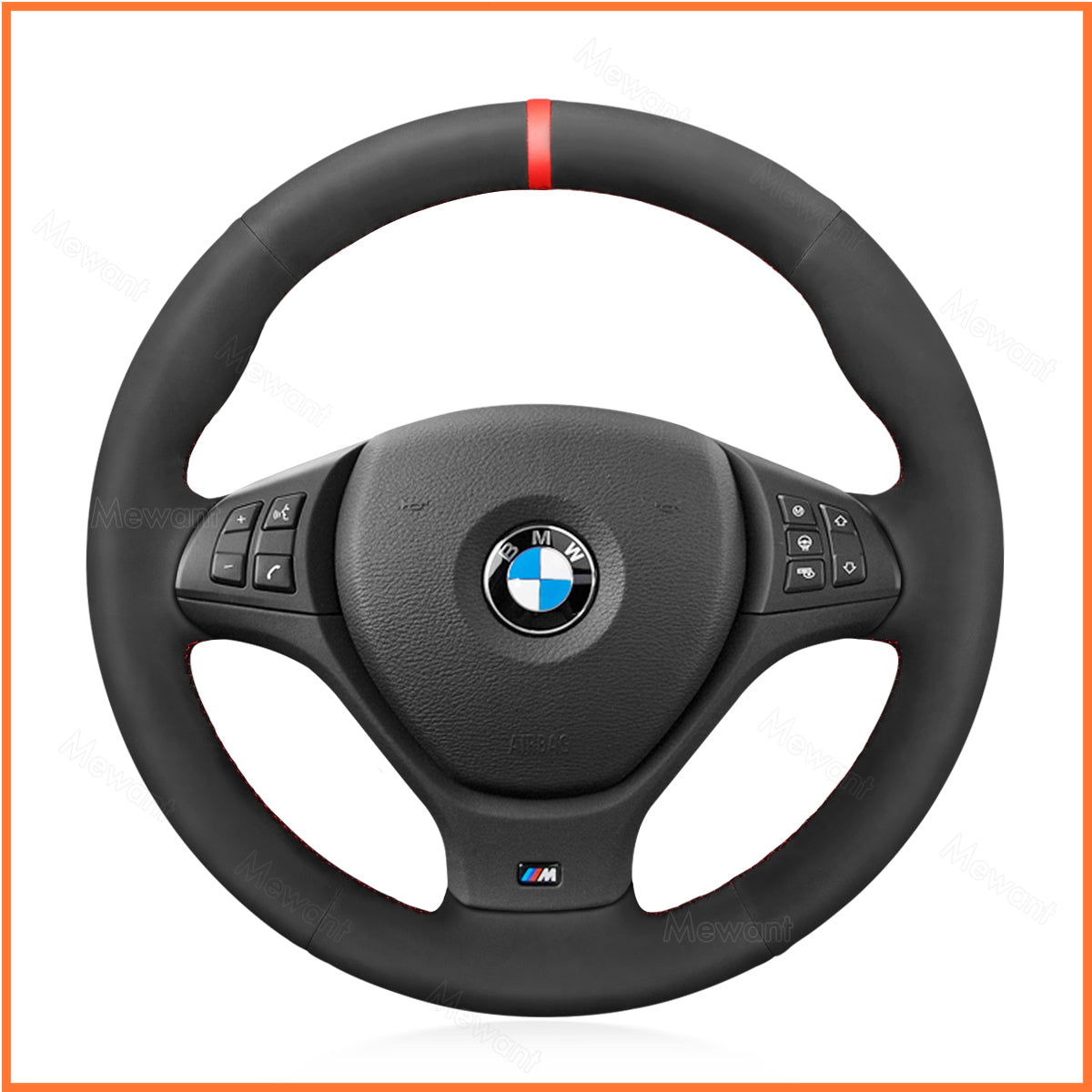 MEWANT steering wheel cover for BMW X5 E70 (M Sport) M50d E71 M50d E70 E71