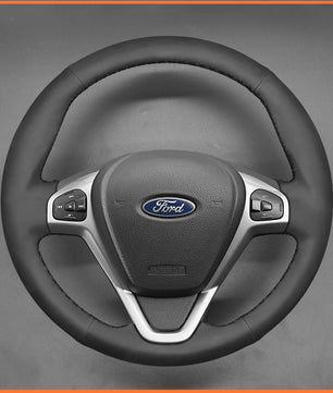 Lenkradbezug für Ford Fiesta VI 2008 - 2017 / Ecosport 2014 - 2017 / B - MAX 2012 - 2018 / Ka (Ka+) 2016 - 2019 / Tourneo Courier 2014 - 2022 / Transit Courier 2014 - 2024 - Mewant.de