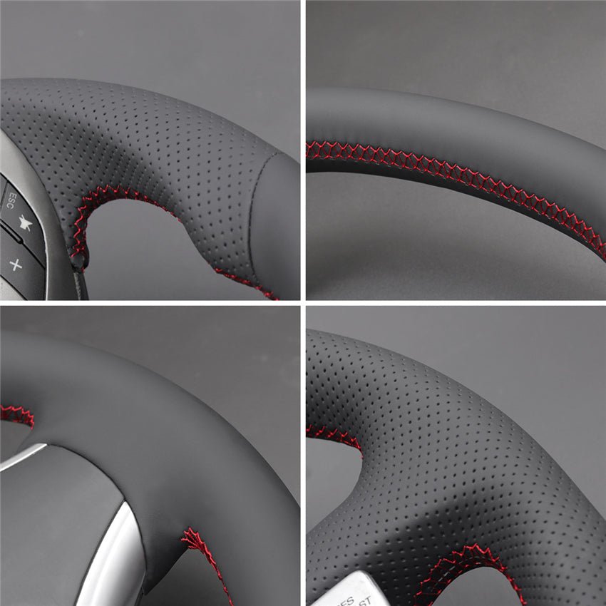 Lenkradbezug für Ford Fiesta VI 2008 - 2017 / Ecosport 2014 - 2017 / B - MAX 2012 - 2018 / Ka (Ka+) 2016 - 2019 / Tourneo Courier 2014 - 2022 / Transit Courier 2014 - 2024 - Mewant.de