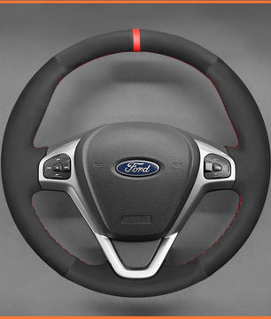 Lenkradbezug für Ford Fiesta VI 2008 - 2017 / Ecosport 2014 - 2017 / B - MAX 2012 - 2018 / Ka (Ka+) 2016 - 2019 / Tourneo Courier 2014 - 2022 / Transit Courier 2014 - 2024 - Mewant.de