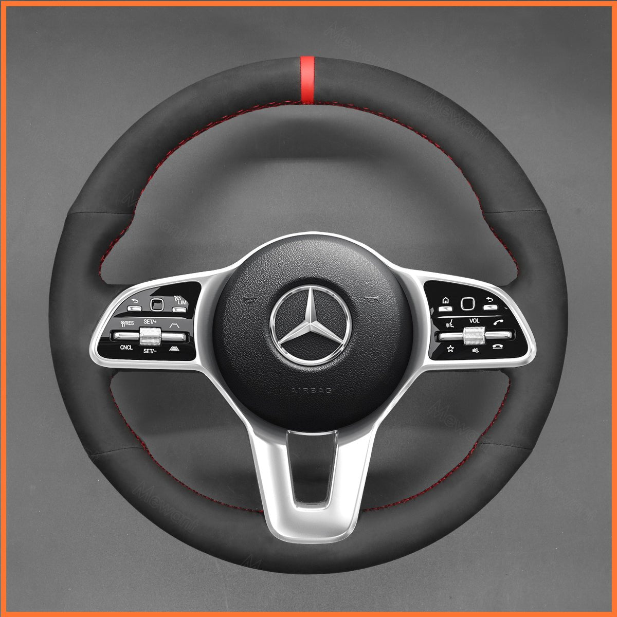 Lenkradbezug für Mercedes - Benz A - Class (W177/V177) / B - Class (W247) / C - Class (W205) / Citan 2021 - 2024 - Mewant.de