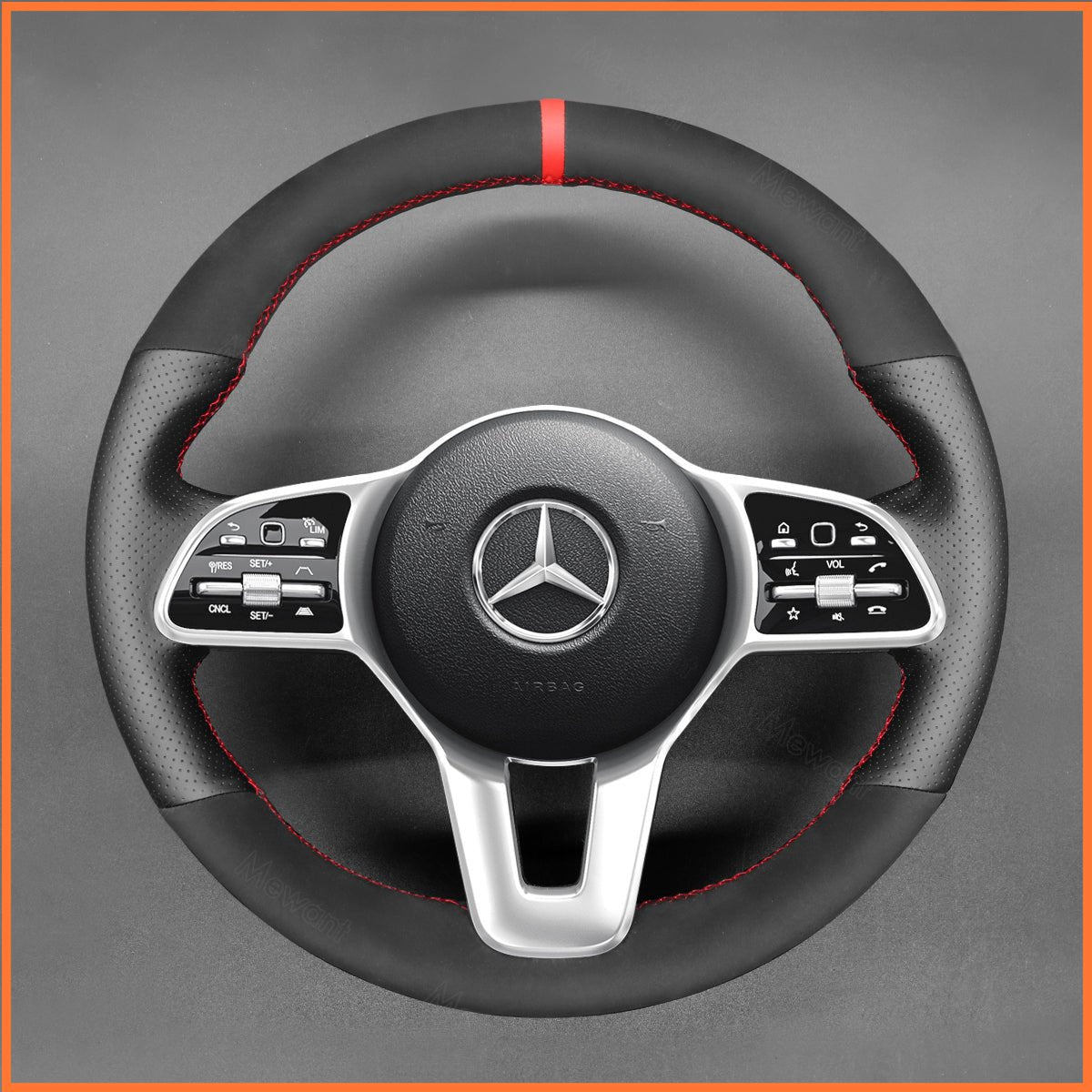 Lenkradbezug für Mercedes - Benz A - Class (W177/V177) / B - Class (W247) / C - Class (W205) / Citan 2021 - 2024 - Mewant.de