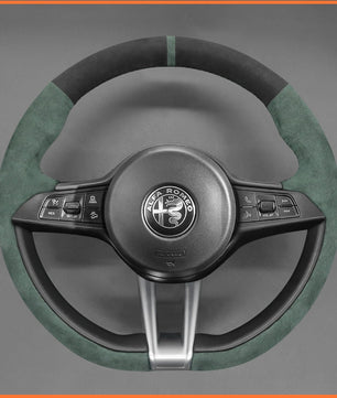 MEWANT Lenkradbezug für Alfa Romeo Giulia (Quadrifoglio) 2016 - 2020 / Stelvio (Quadrifoglio) 2017 - 2020 - Mewant.de