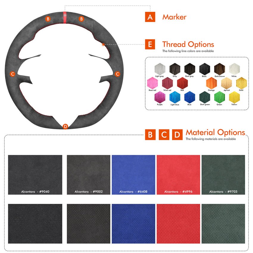 MEWANT Lenkradbezug für Alfa Romeo Giulietta 2010 - 2014 / MiTo 2008 - 2015 - Mewant.de
