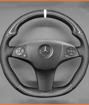 MEWANT Lenkradbezug für AMG C63 W204 / CLS - Class C219 / CLS 63 AMG C219 / E 63 AMG W212 / SLS AMG C197 R197 - Mewant.de