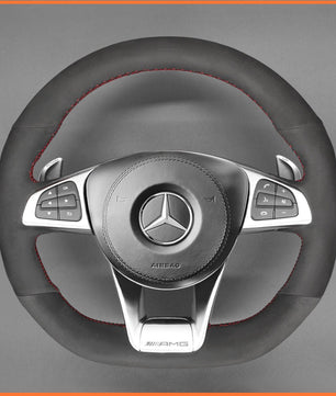 MEWANT Lenkradbezug für AMG GT C190 R190 / AMG C 63 W205 / C 63 S W205 / CLA 45 C117 / GLC 63 X253 C253 2018 - 2019 - Mewant.de