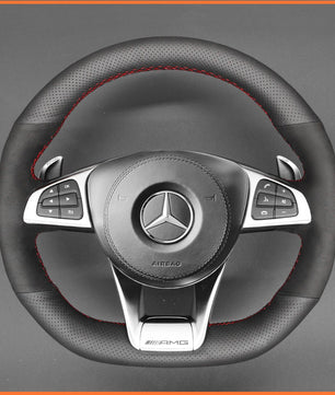 MEWANT Lenkradbezug für AMG GT C190 R190 / AMG C 63 W205 / C 63 S W205 / CLA 45 C117 / GLC 63 X253 C253 2018 - 2019 - Mewant.de