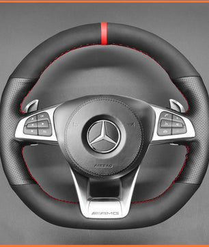 MEWANT Lenkradbezug für AMG GT C190 R190 / AMG C 63 W205 / C 63 S W205 / CLA 45 C117 / GLC 63 X253 C253 2018 - 2019 - Mewant.de
