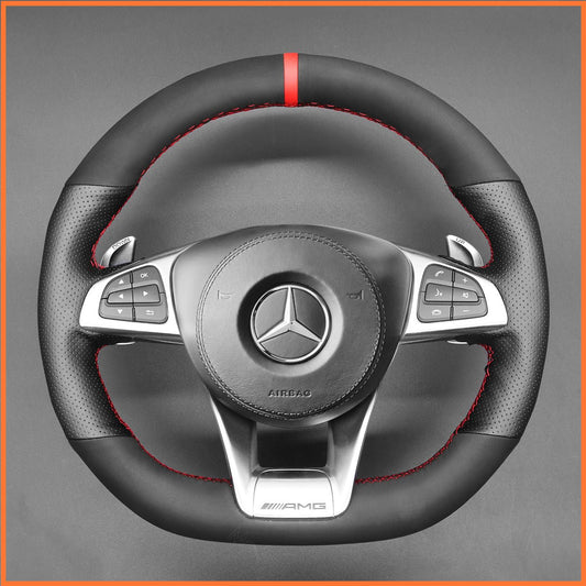 MEWANT Lenkradbezug für AMG GT C190 R190 / AMG C 63 W205 / C 63 S W205 / CLA 45 C117 / GLC 63 X253 C253 2018 - 2019 - Mewant.de
