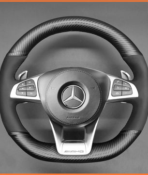 MEWANT Lenkradbezug für AMG GT C190 R190 / AMG C 63 W205 / C 63 S W205 / CLA 45 C117 / GLC 63 X253 C253 2018 - 2019 - Mewant.de