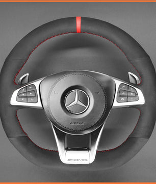 MEWANT Lenkradbezug für AMG GT C190 R190 / AMG C 63 W205 / C 63 S W205 / CLA 45 C117 / GLC 63 X253 C253 2018 - 2019 - Mewant.de