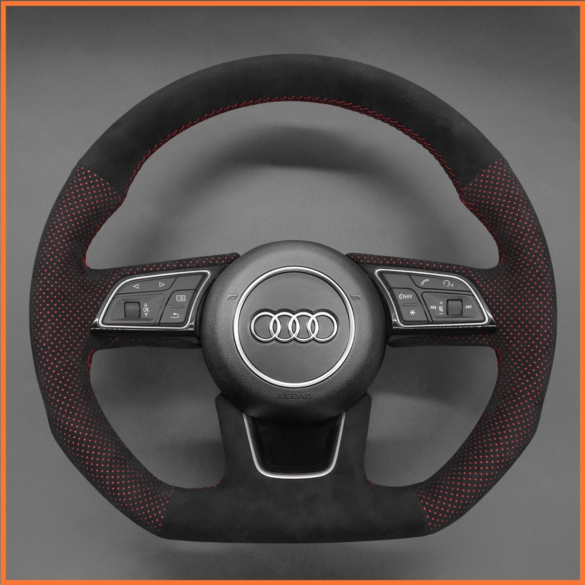MEWANT Lenkradbezug für Audi A1 (8X) / A3 (8V/8Y) / A4 Avant Allroad (B9/8W) / A5 / S3 S4 S5 / RS 4 (B9/8W) 2016 - 2022 - Mewant.de