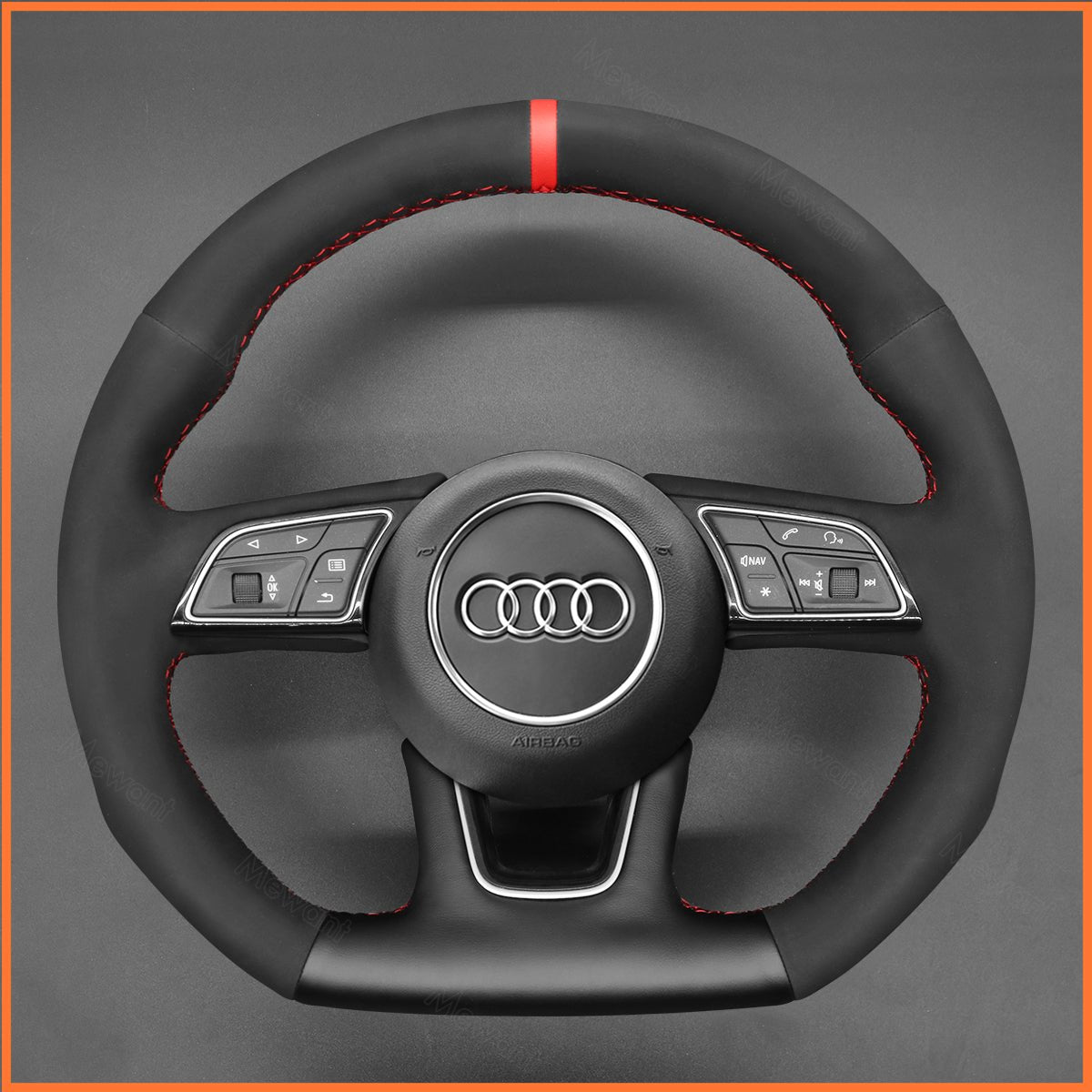 MEWANT Lenkradbezug für Audi A1 (8X) / A3 (8V/8Y) / A4 Avant Allroad (B9/8W) / A5 / S3 S4 S5 / RS 4 (B9/8W) 2016 - 2022 - Mewant.de