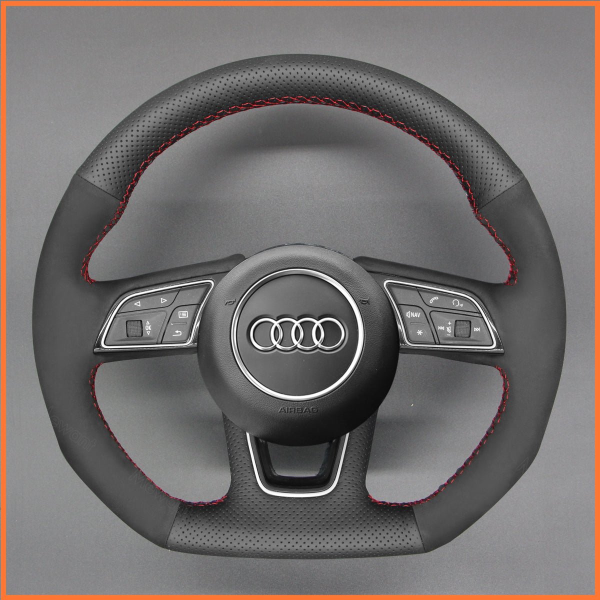 MEWANT Lenkradbezug für Audi A1 (8X) / A3 (8V/8Y) / A4 Avant Allroad (B9/8W) / A5 / S3 S4 S5 / RS 4 (B9/8W) 2016 - 2022 - Mewant.de