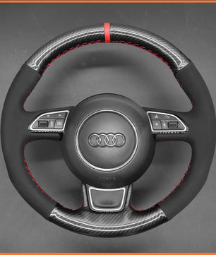MEWANT Lenkradbezug für Audi A3 A4 A5 A6 A7 2015 - 2016 / Allroad 2013 - 2018 / S6 S7 S8 2013 - 2018 - Mewant.de