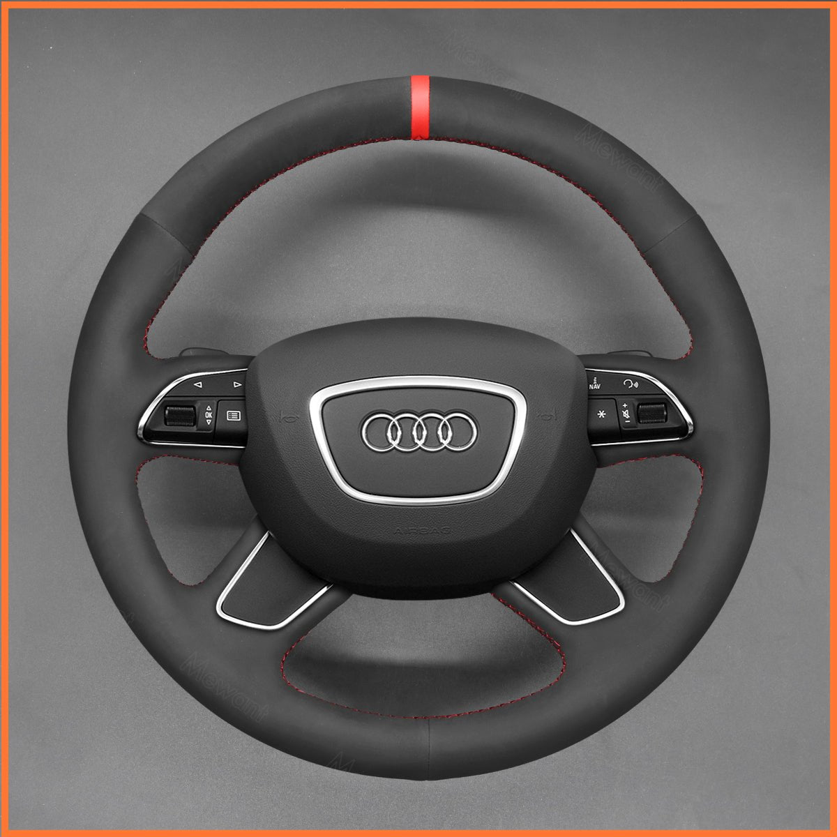 MEWANT Lenkradbezug für Audi A4 (B8) / A6 (C7) / A7 / A8 A8 L 2011 - 2018 / Audi Q5 Q7 2012 - 2015 - Mewant.de