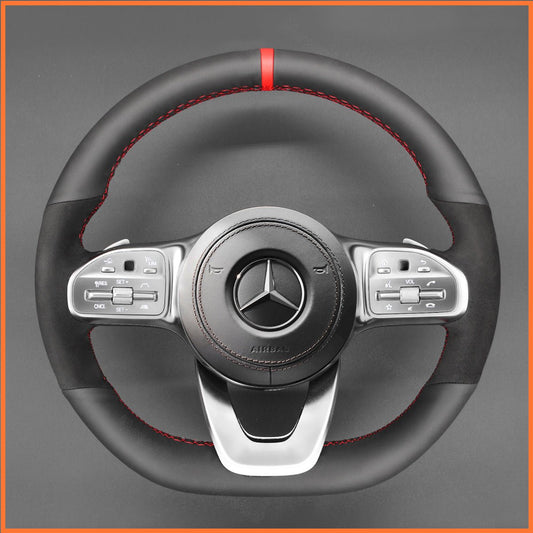 MEWANT Lenkradbezug für Benz AMG - Line AMG - Sport A - Class B - Class (W247) C - Class (W205) CLA - Class (C118) E - Class (W213)GLE - Class - Mewant.de